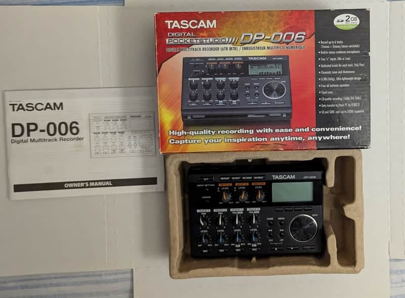 Tascam DP-006 Digital Pocketstudio 6-Track Recorder - Complete in Original Box