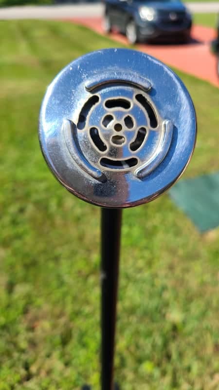 American D-6-T deep chrome grenade/ white 1965 CM Shure 99H86 1090 Ohm Balls