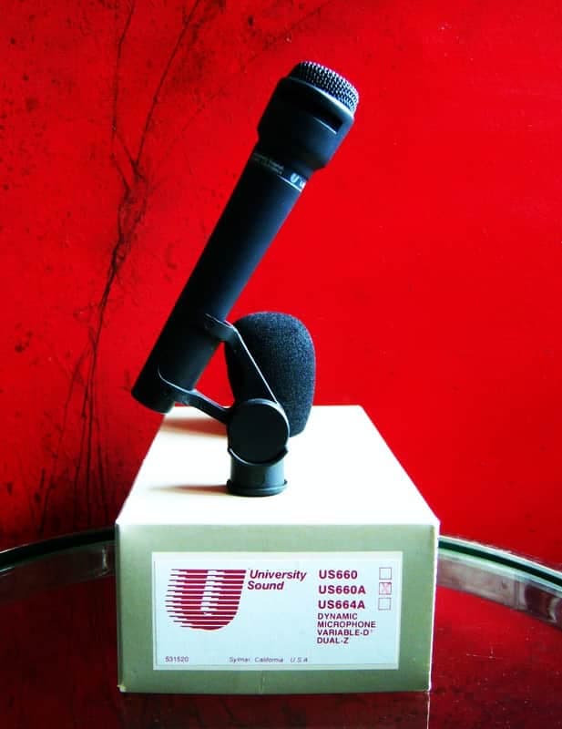 Vintage 1980's University Sound US660A / Electro Voice super cardioid Dynamic Microphone w accessories 664 664A # 2