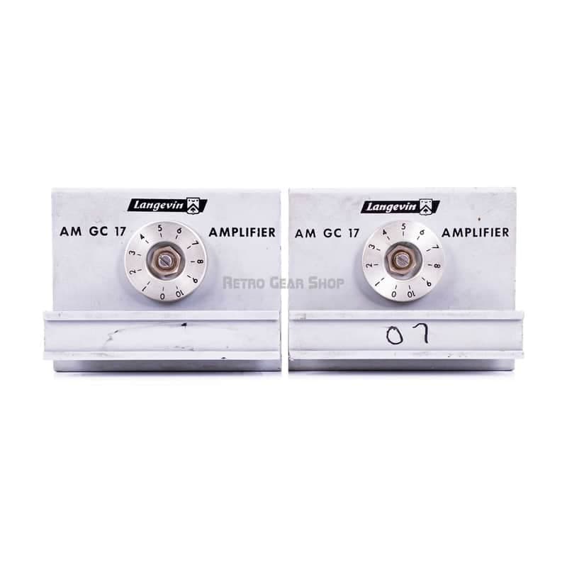 Langevin AM GC 17 Mic Preamp Modules Stereo Pair Vintage Rare AM17 PSU Serviced