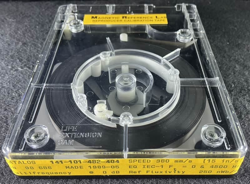 Broadcast Cartridge MRL Calibration Tape #141-101-482-404 15IPS IEC 250 nWb/m