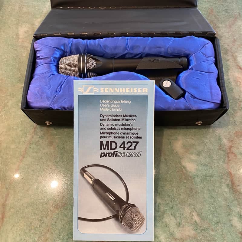 Sennheiser MD 427 ProfiSound Handheld Cardioid Dynamic Microphone 1980s - Black