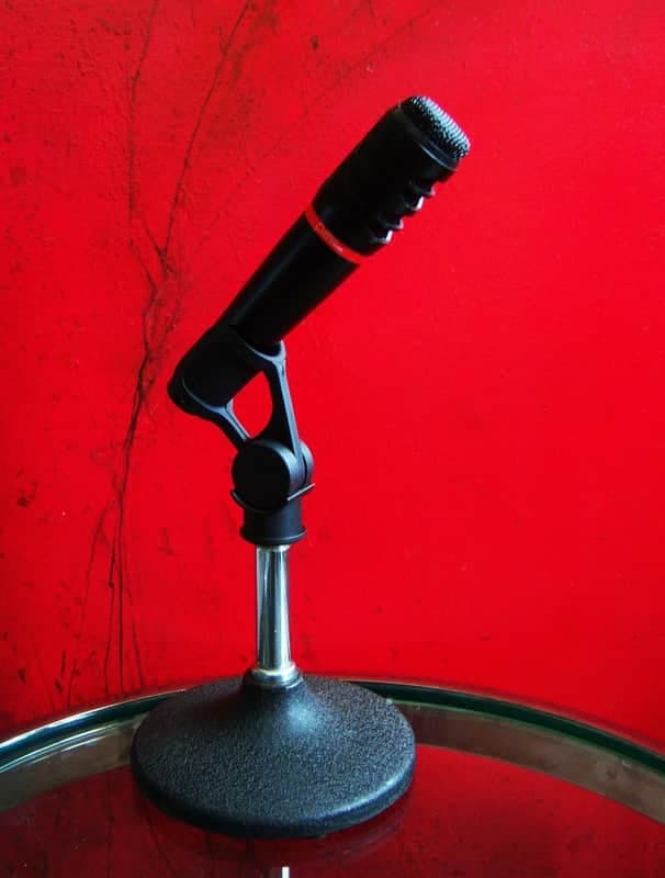 Vintage 1980's Audio-Technica Pro 6 / ATM63 dynamic cardioid microphone Low Z w mic clip # 5