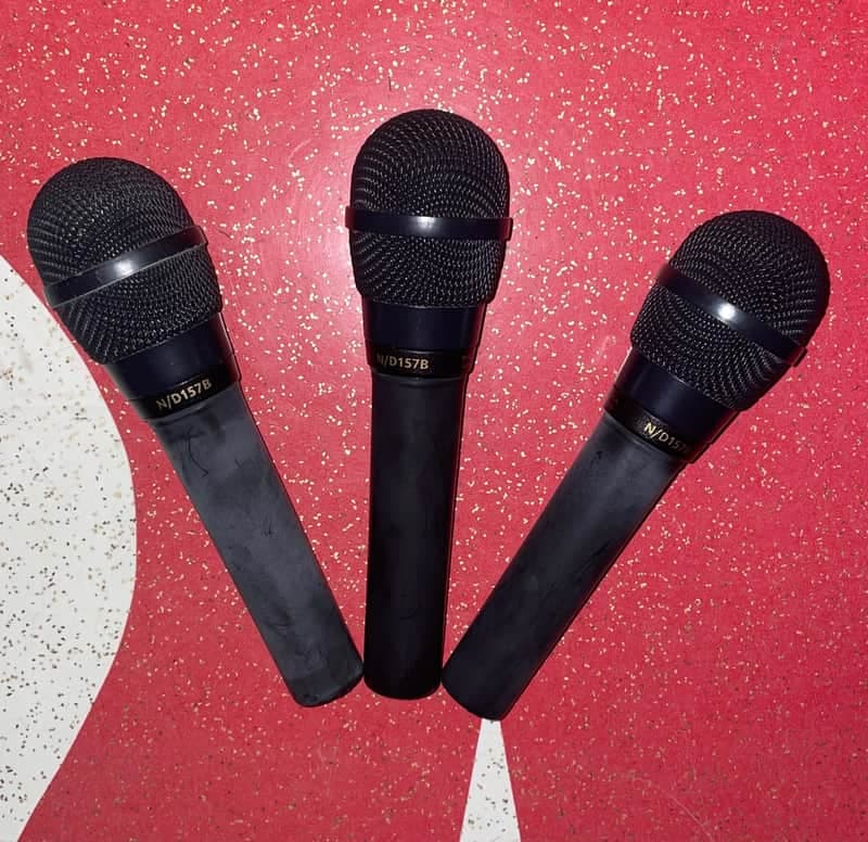 3 Electro-Voice EV N/D157B Cardioid Mics - EV N/D 157B Microphones
