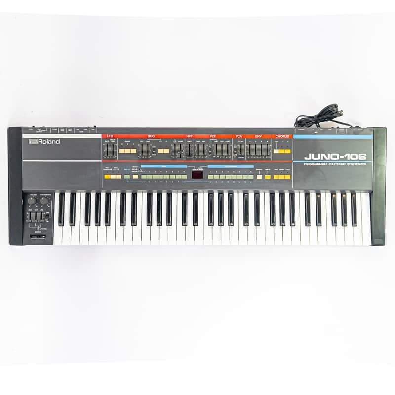 1986 Roland Juno-106 61-Key Polyphonic Analog Synthesizer