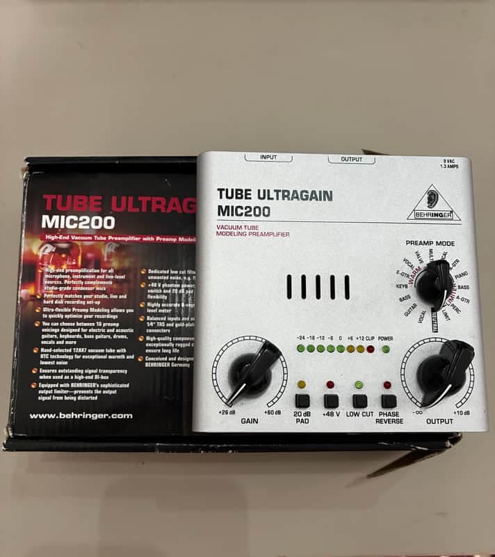 Behringer Tube Ultragain MIC200 Vacuum Tube Modeling Preamplifier 2012 - Present - Standard