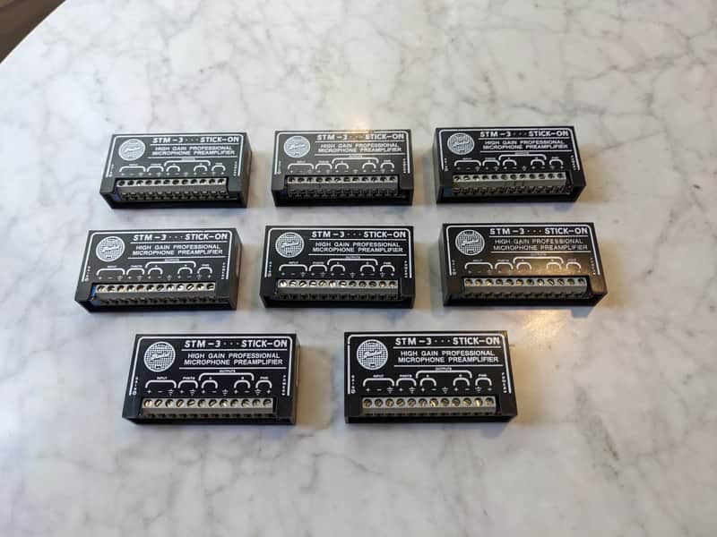 LOT OF 8 UNITS - RDL STM-3 High Gain Microphone Preamp (+45 to +75 dB Gain)