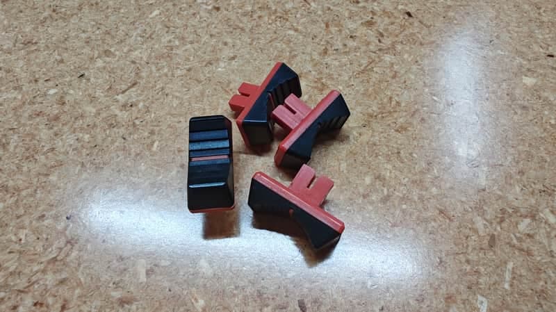 Tascam 688 or 644 slider caps / knobs, RED for group master volume section! Midistudio portastudio