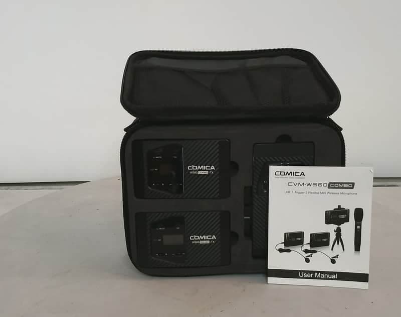 Comica CVM-WS60 COMBO UHF Wireless Microphone System Dual TX RX Lavalier