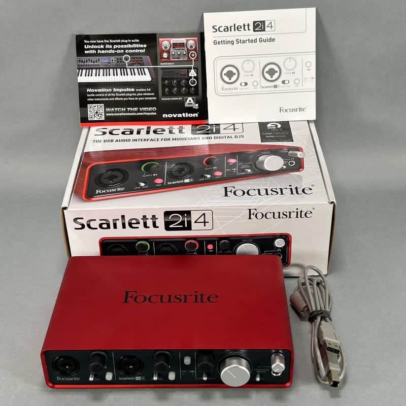 Focusrite Scarlett 2i4 USB 2.0 Audio Interface 2015- Red / Black