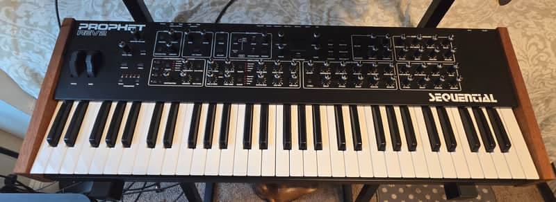 Sequential Prophet Rev2 61-Key 8-Voice Polyphonic Synthesizer 2018 - Present - Black with Wood Sides