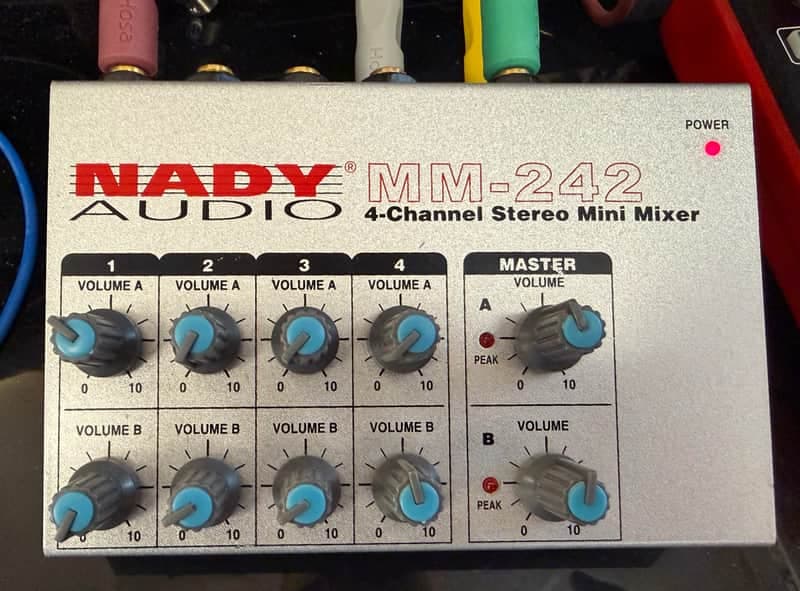 Nady MM-242 8-Channel / 4-Channel Stereo Mini Mixer 2010s - Silver