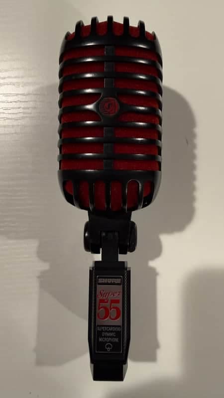 Shure Super 55 Microphone - Limited Production - Black with Red Foam