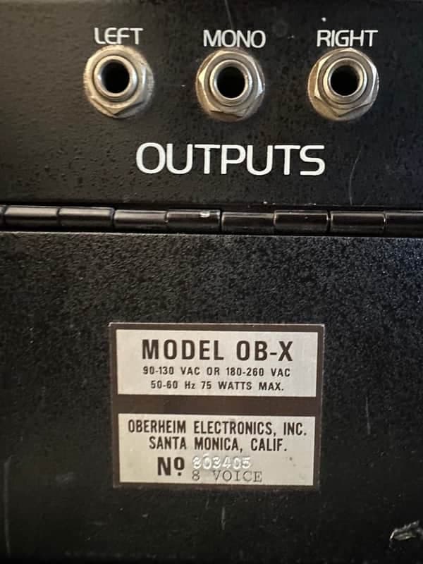 Oberheim OB-X 8-voice synthesizer w/ Encore MIDI 1979-80 - Black