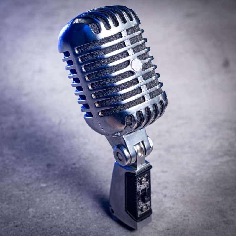 Shure 55 SW Ampehenol MC3M Microphone Silver