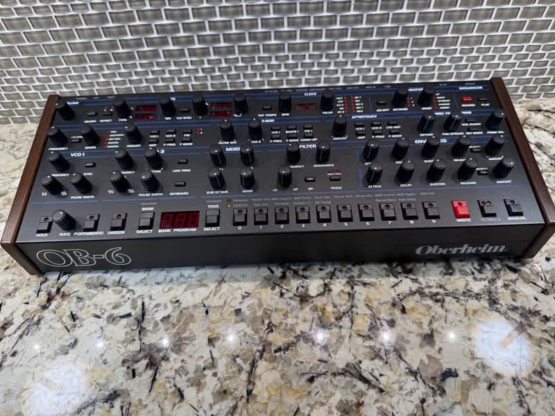 Sequential OB-6 Desktop 6-Voice Polyphonic Synthesizer 2018 - Present - Black with Wood Sides