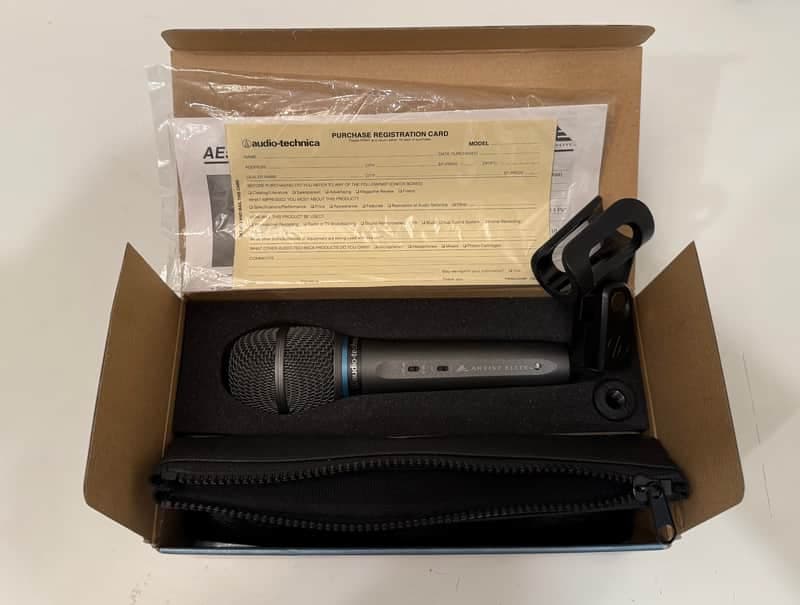 Audio-Technica AE5400 Cardioid Condenser Vocal Microphone – Open Box, Never Used, Complete