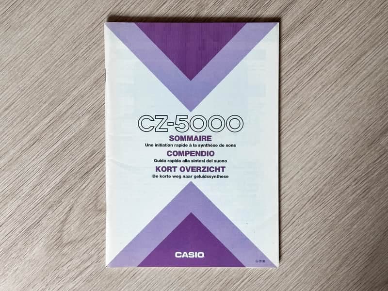 Casio CZ-5000 // Summary Manual // FRENCH + SPANISH + DUTCH