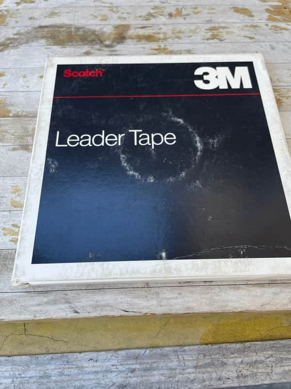 SCOTCH 3M 1/4" Leader Tape 1,500 ft. NOS Reel to Reel 61w-1/4-1500