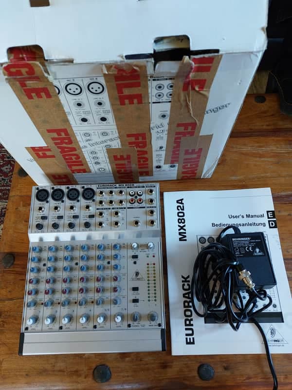 Eurorack MX802A 8-Input Mixer w/ Original Box, Manual, and Power Supply