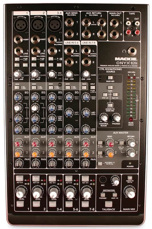 Mackie Onyx 820i 8-Channel Premium Analog Mixer with FireWire