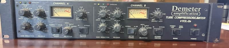 Demeter VTCL-2a discrete stereo tube compressor limiter original vintage USA