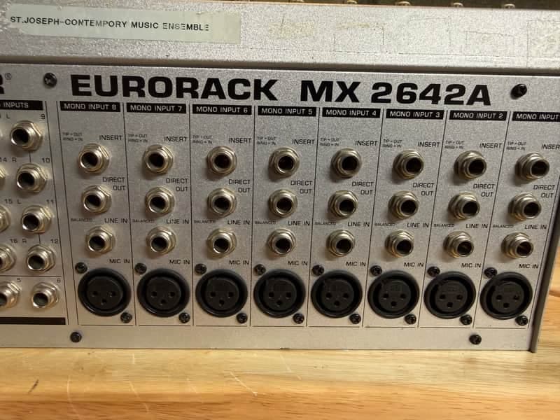 Behringer Eurorack MX2642A 26-Input 4-Bus Mixer 2000s - Silver
