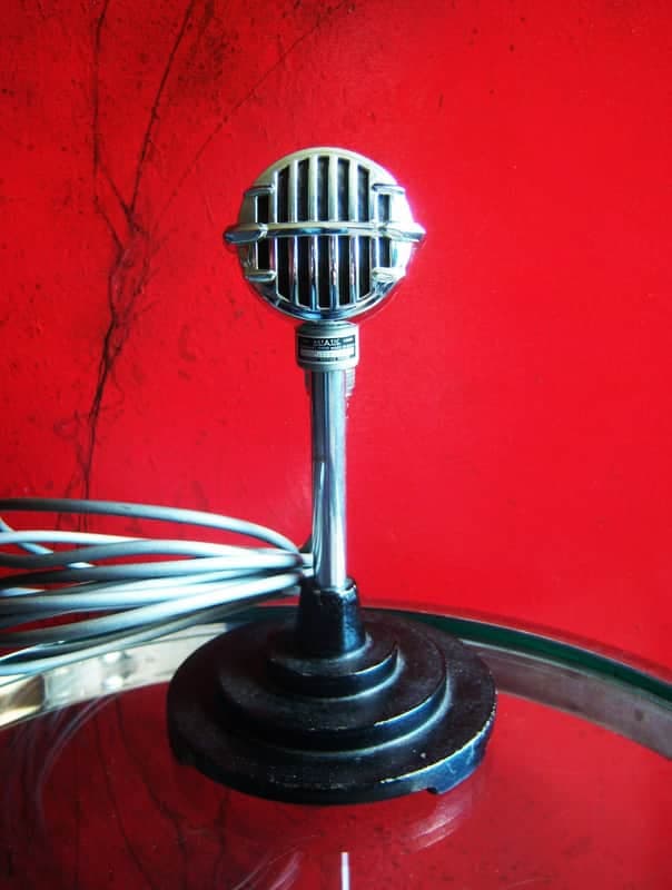 Vintage 1960's Astatic JT-30 crystal microphone w cable Hi Z repair T-3