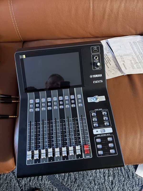 Yamaha DM3S 22-Channel Digital Mixer 2023 - Present - Black with custom Jumperz xlr to trs 8 channel snake