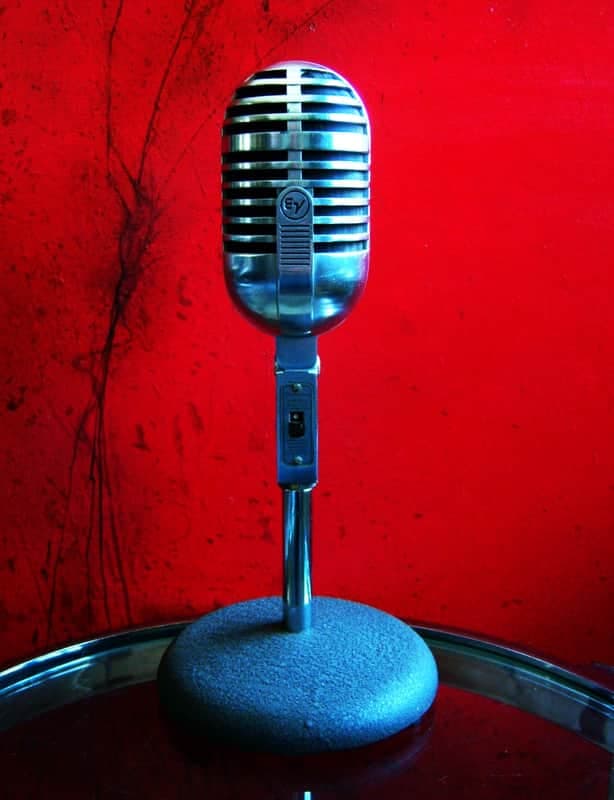 Vintage 1950's Electro-Voice 726 Cardine I Cardioid Dynamic Microphone w period Atlas DS-5 stand