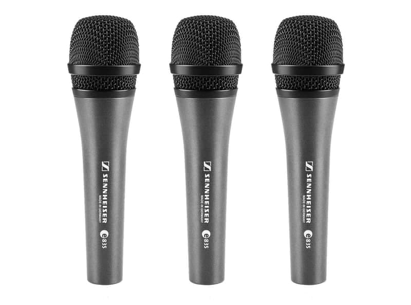 Sennheiser E835 Handheld Dynamic Microphone (3 Pack)