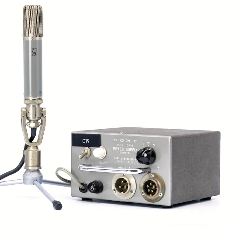 Sony C19b (#1040) w/CP2 PSU, full original set - Vintage Tube Microphone
