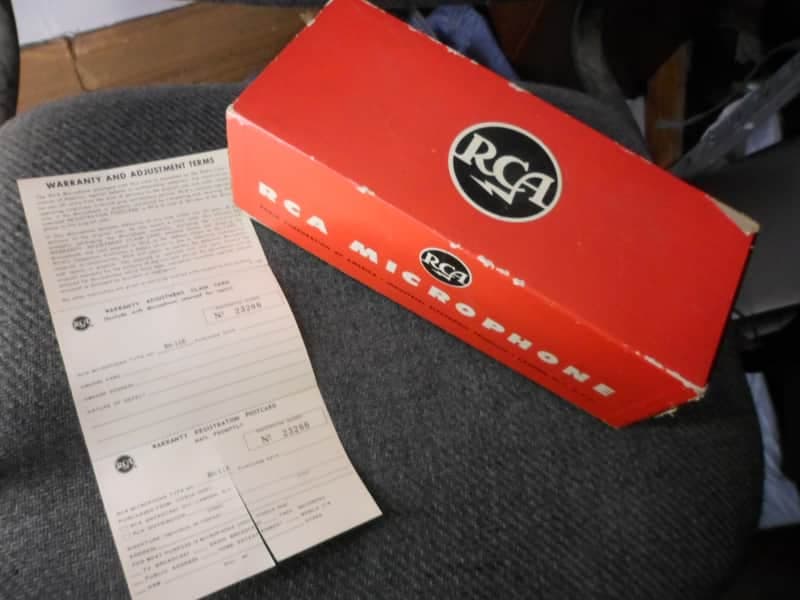 RCA Original Box & Warranty Card Ribbon Microphone BK-11A