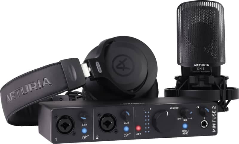 Arturia MiniFuse 2 Recording Studio Pack, Black