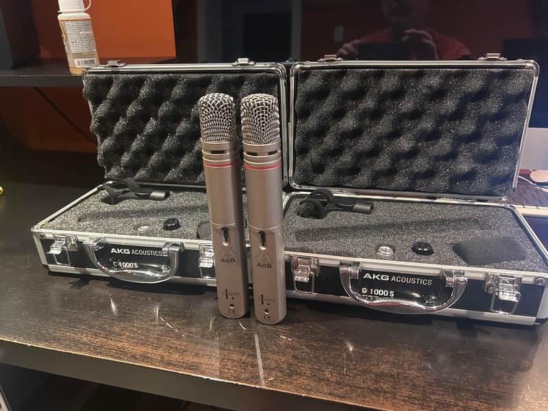 AKG C1000S MKIII matched pair (made in Poland) Mint Condition w/ Original Adapters, Clips, Windscreens & Flight Cases