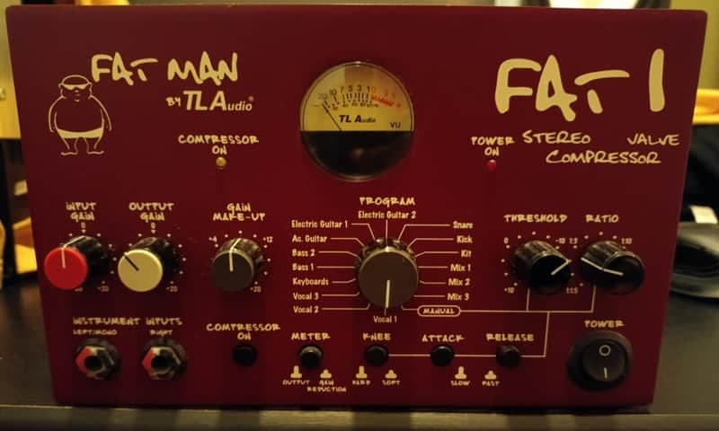 TL Audio FAT 1 Fatman Series Stereo Valve Compressor 2000s - Red