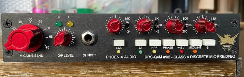 Phoenix Audio DRS-Q4M Mk2 Mono Class-A Discrete Mic Pre / DI / EQ 2010s - Black