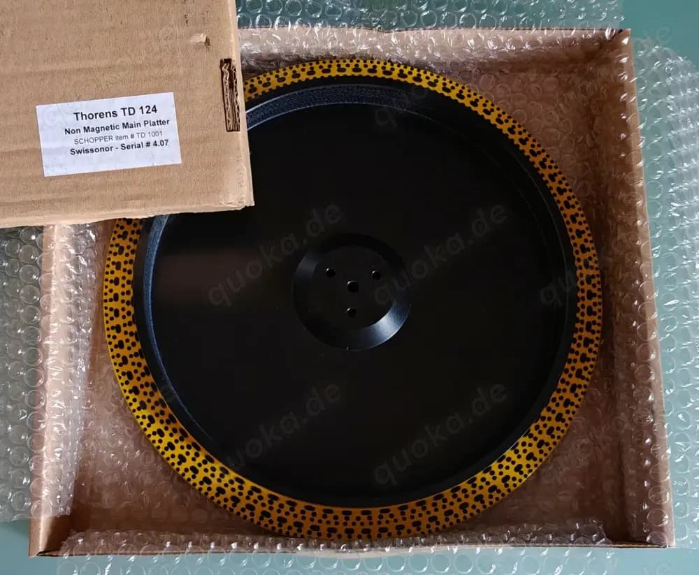 Schopper Swissonor Non Magnetic Main Platter for Thorens TD124 Turntable MK1 MK2