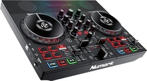 Numark Party Mix Live DJ Controller (w/Built in Speakers,Party Light) , B