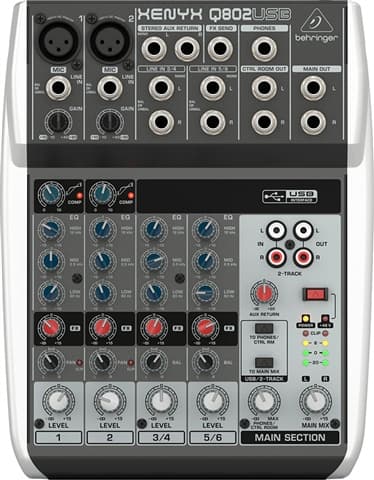 Behringer Xenyx Q802USB Audio Mixer, B