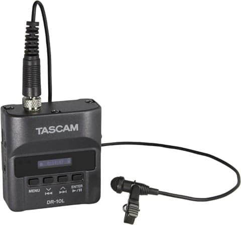 Tascam DR-10L Portable Digital Audio Recorder - Black, B