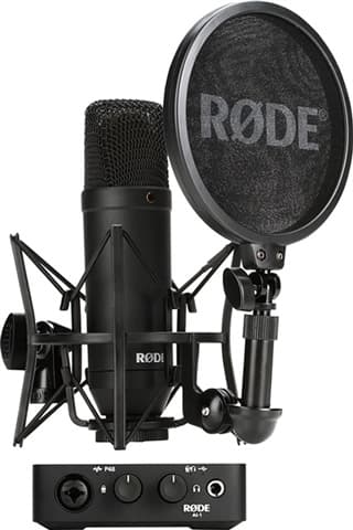 Rode NT1 Condenser Microphone & AI-1 Audio Interface Studio Kit (XLR), B