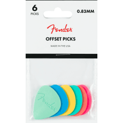 Fender Offset Polycarbonate Picks, Multi-Color (6)