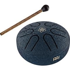 Meinl Sonic Energy Pocket Steel Tongue Drum A Major, 6 Notes - Navy Blue, Venus Flower